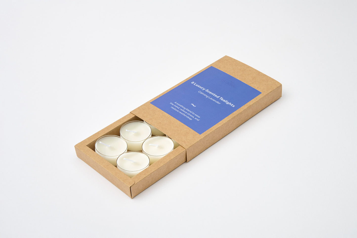 8 Luxury Scented Tealights - Calming Lavender