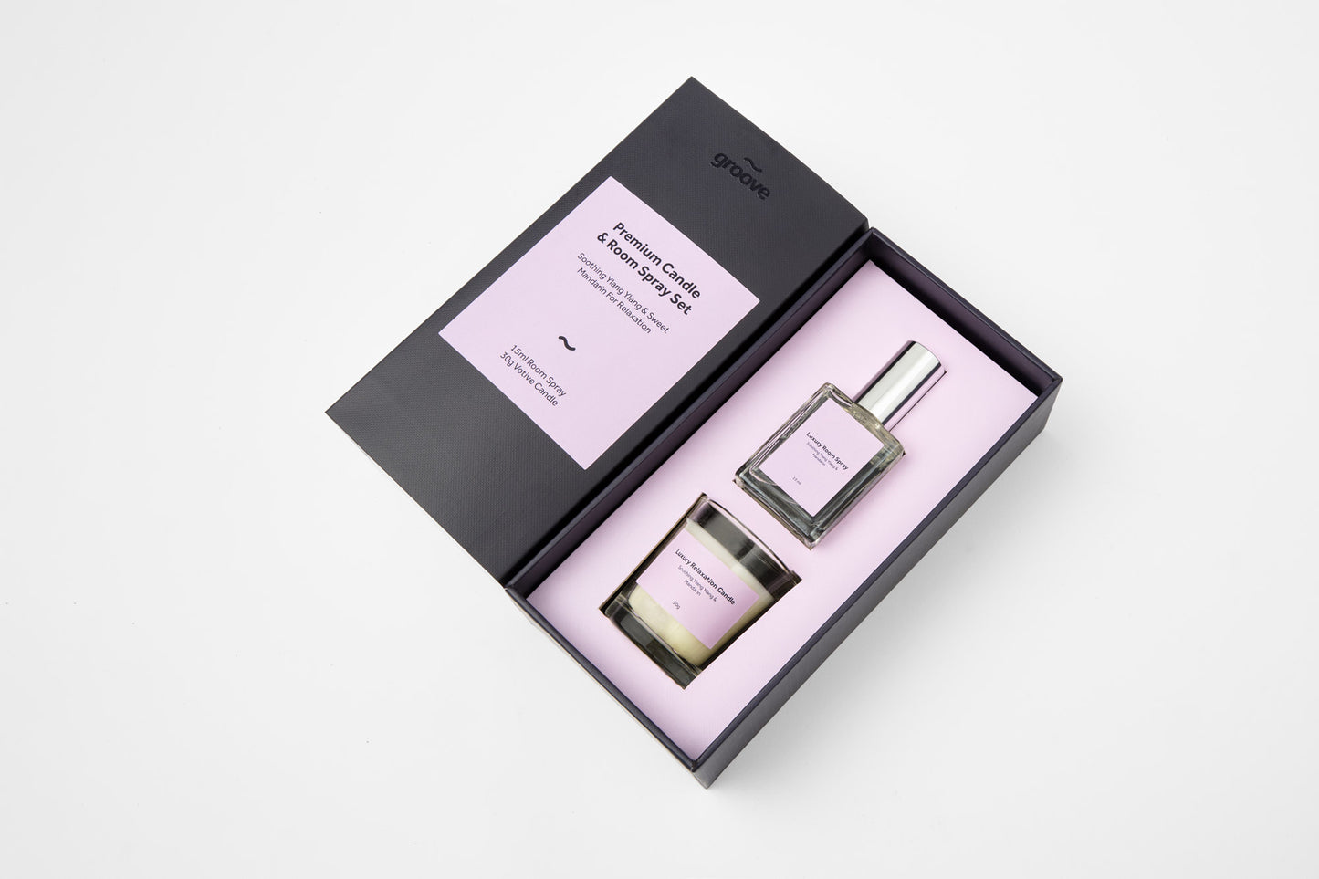 Premium Candle & Room Spray Set - Ylang Ylang & Mandarin