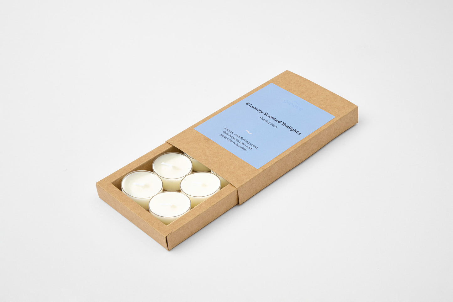 8 Luxury Scented Tealights - Fresh Linen